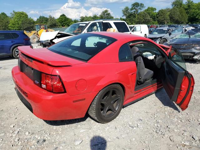 1FAFP40492F199328 - 2002 FORD MUSTANG RED photo 3