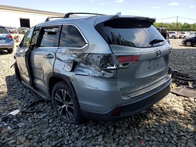 5TDJKRFH8GS501855 - 2016 TOYOTA HIGHLANDER XLE Gümüş foto 2