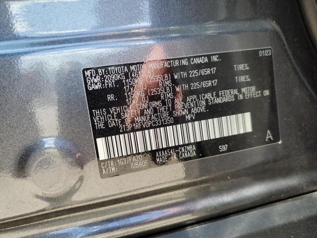 2T3P1RFV0PC331350 - 2023 TOYOTA RAV4 XLE ნაცრისფერი ფოტო 13
