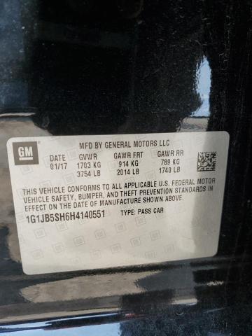 1G1JB5SH6H4140551 - 2017 CHEVROLET SONIC LS Qara foto 12