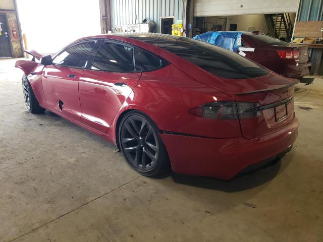 5YJSA1E66MF450798 - 2021 TESLA MODEL S RED photo 2
