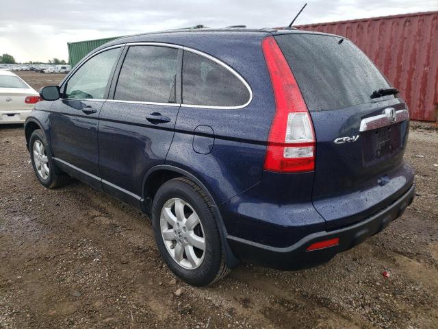 JHLRE48777C104384 - 2007 HONDA CR-V EXL BLUE photo 2