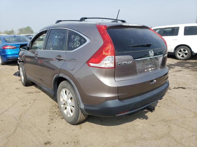 5J6RM4H78DL049479 - 2013 HONDA CR-V EXL BROWN photo 2