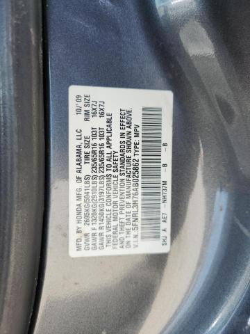 5FNRL3H76AB025862 - 2010 HONDA ODYSSEY EXL CHARCOAL photo 13