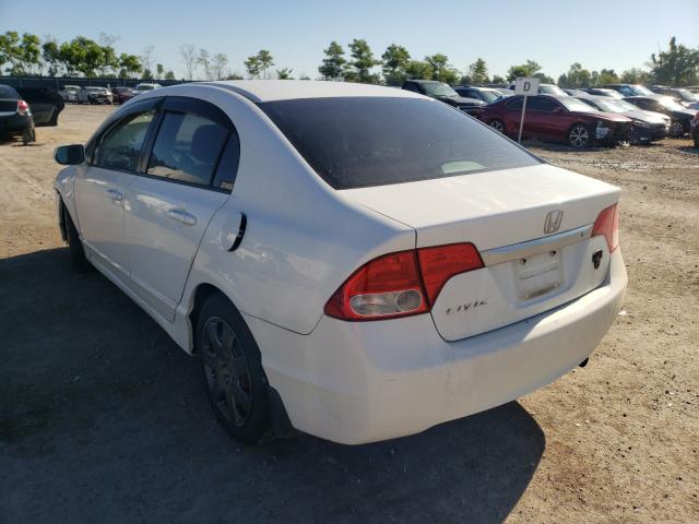 2HGFA16599H321643 - 2009 HONDA CIVIC LX WHITE photo 3