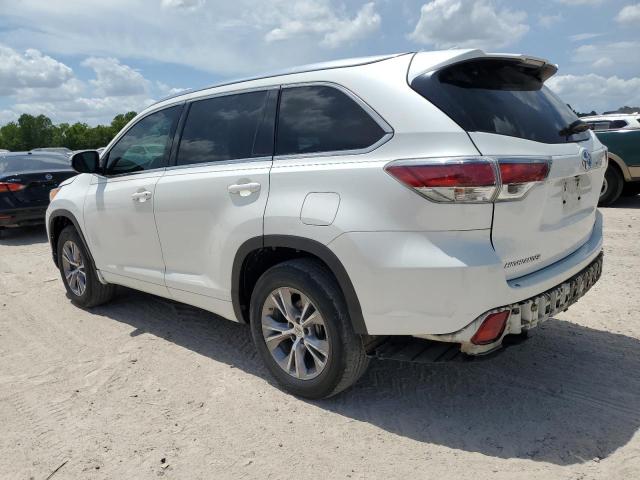 5TDKKRFH2GS504190 - 2016 TOYOTA HIGHLANDER XLE WHITE photo 2