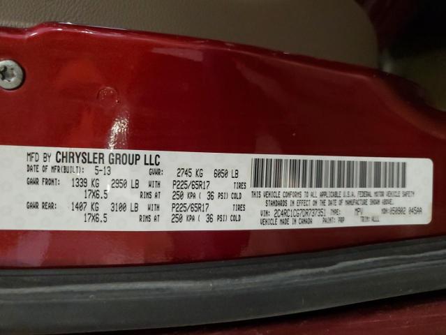 2C4RC1CG7DR737351 - 2013 CHRYSLER TOWN & COU TOURING L RED photo 14