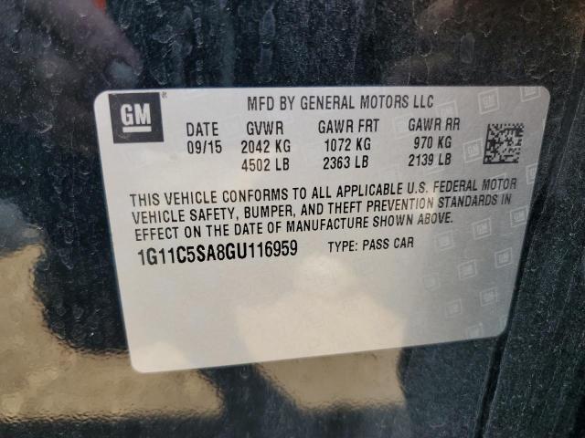 1G11C5SA8GU116959 - 2016 CHEVROLET MALIBU LIM LT 黑色 照片 12