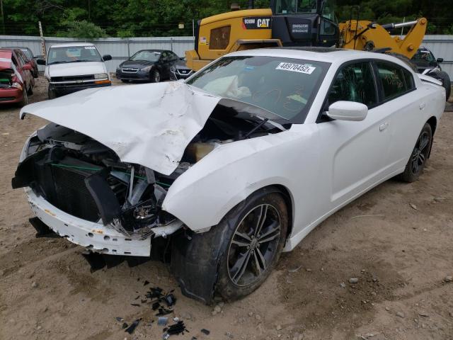 2C3CDXJG6DH608231 - 2013 DODGE CHARGER SXT WHITE photo 2