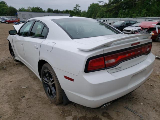 2C3CDXJG6DH608231 - 2013 DODGE CHARGER SXT WHITE photo 3