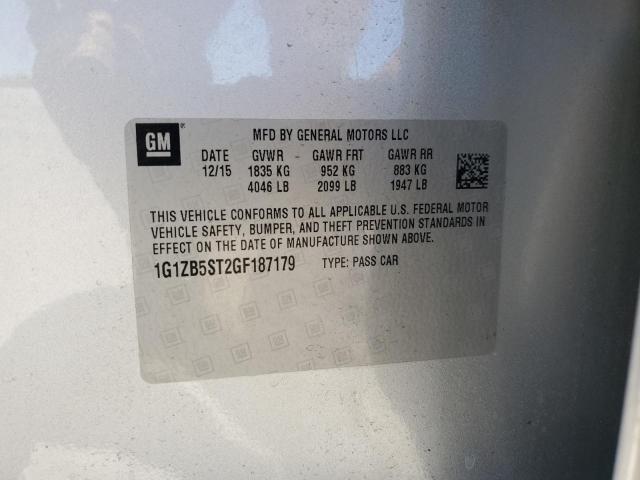 1G1ZB5ST2GF187179 - 2016 CHEVROLET MALIBU LS Silber Foto 12