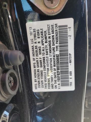 19XFB2F90EE006692 - 2014 HONDA CIVIC EXL 黑色 照片 12