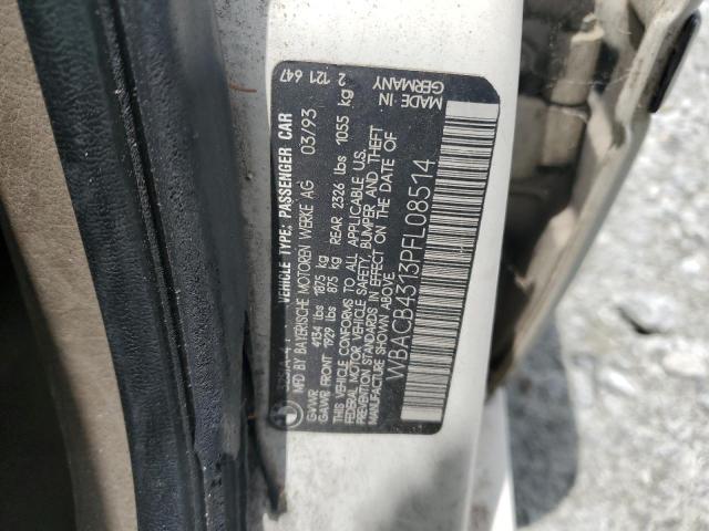 WBACB4313PFL08514 - 1993 BMW 325 I AUTOMATIC WHITE photo 12