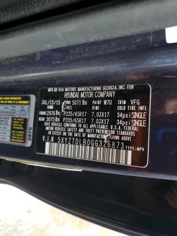 5XYZTDLB0GG326873 - 2016 HYUNDAI SANTA FE S BLUE photo 13