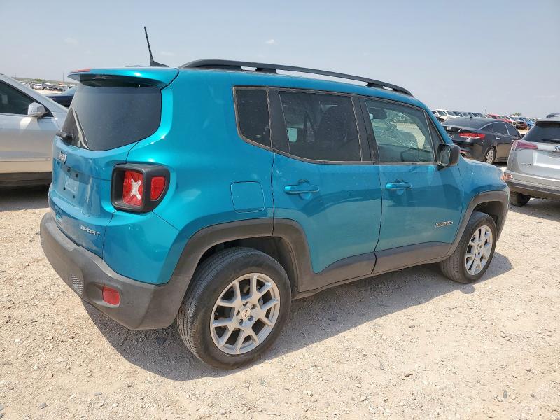 ZACNJDA14NPN98044 - 2022 JEEP RENEGADE SPORT TEAL photo 3