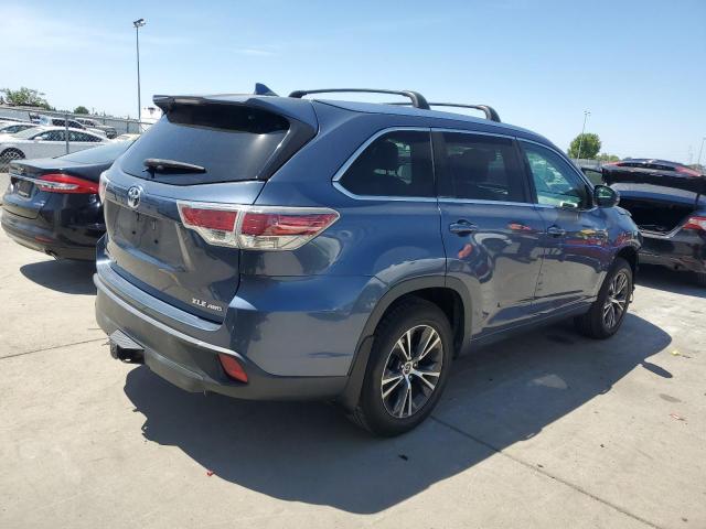 5TDJKRFH2GS236429 - 2016 TOYOTA HIGHLANDER XLE BLUE photo 3