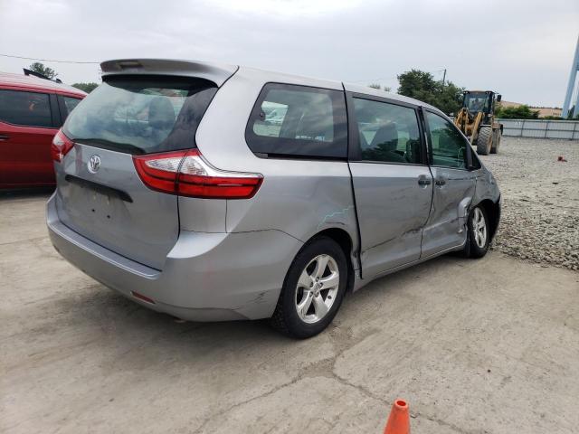 5TDZZ3DCXHS871273 - 2017 TOYOTA SIENNA SILVER photo 3