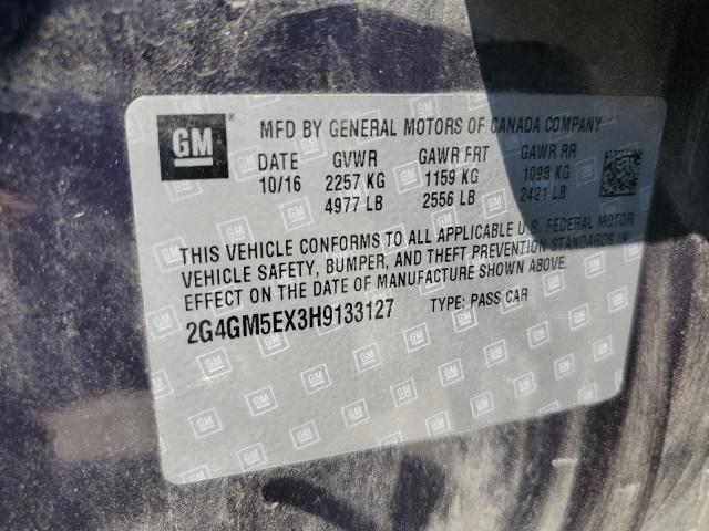 2G4GM5EX3H9133127 - 2017 BUICK REGAL 蓝色 照片 12