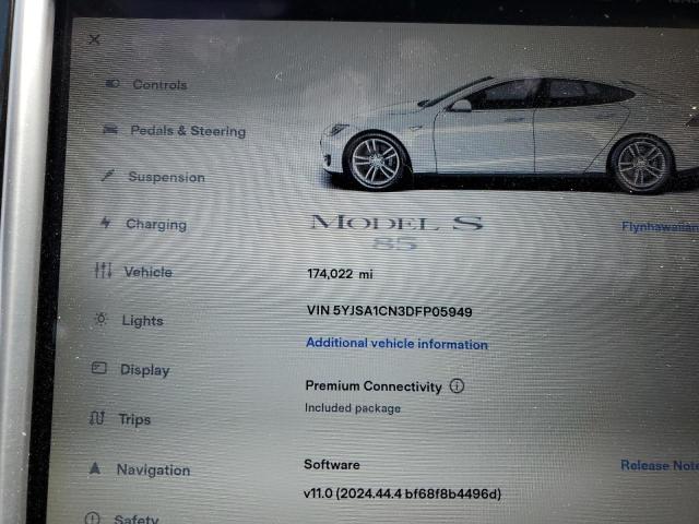 5YJSA1CN3DFP05949 - 2013 TESLA MODEL S 白色 照片 9