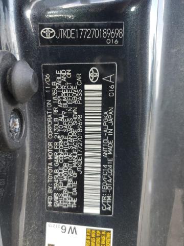 JTKDE177270189698 - 2007 TOYOTA SCION TC Boz foto 12