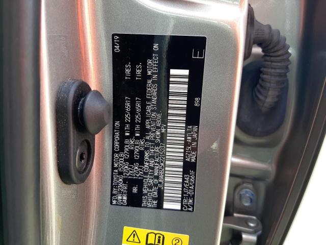 JTJBARBZ5K2215237 - 2019 LEXUS NX 300 BASE ნაცრისფერი ფოტო 13