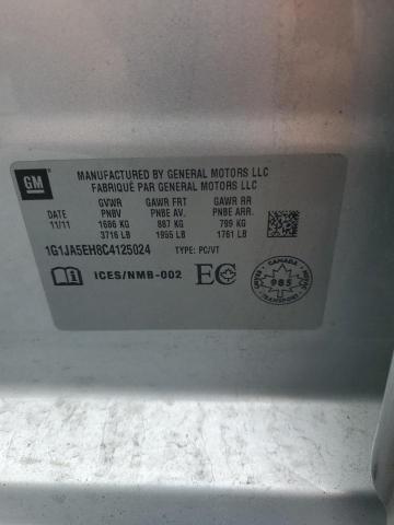 1G1JA5EH8C4125024 - 2012 CHEVROLET SONIC LS 银色 照片 13