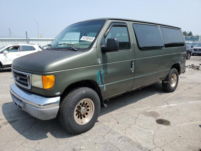 1FBNE31L54HA58201 - 2004 FORD ECONOLINE E350 SUPER DUTY WAGON GREEN photo 1