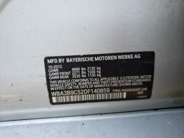 WBA3B9C52DF140859 - 2013 BMW 335 XI SILVER photo 12