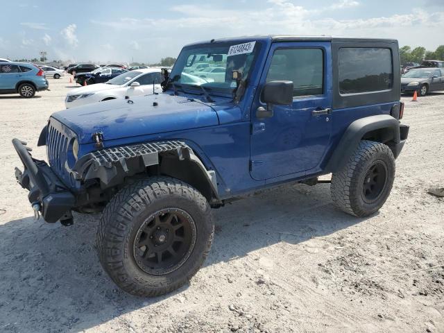 1J4FA24139L734420 - 2009 JEEP WRANGLER X BLUE photo 1