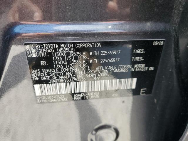 JTMZFREV8JJ753236 - 2018 TOYOTA RAV4 LE GRAY photo 13