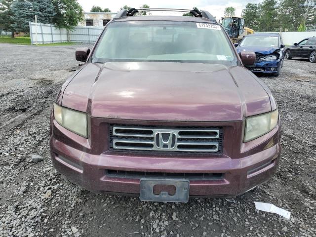 2HJYK16407H518530 - 2007 HONDA RIDGELINE RTS BURGUNDY photo 5