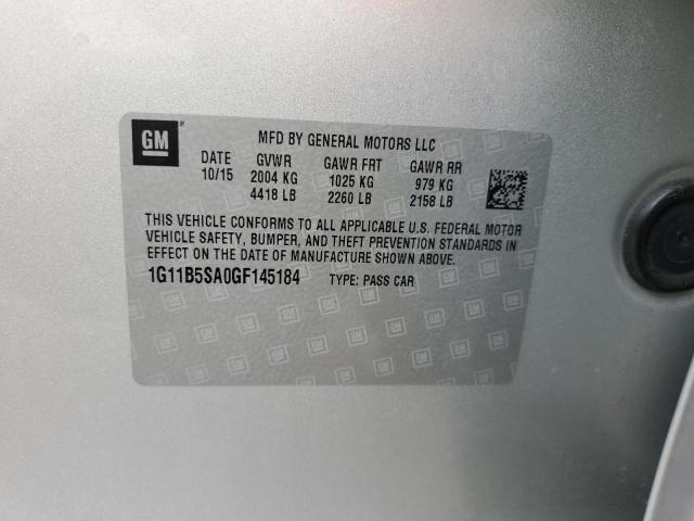 1G11B5SA0GF145184 - 2016 CHEVROLET MALIBU LIM LS SILVER photo 12