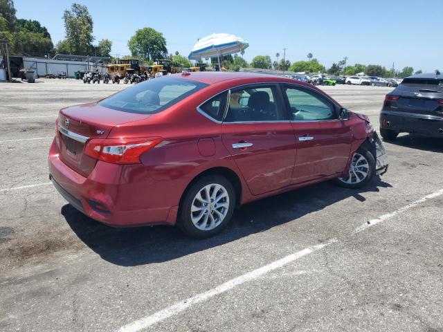 3N1AB7APXKY271940 - 2019 NISSAN SENTRA S RED photo 3