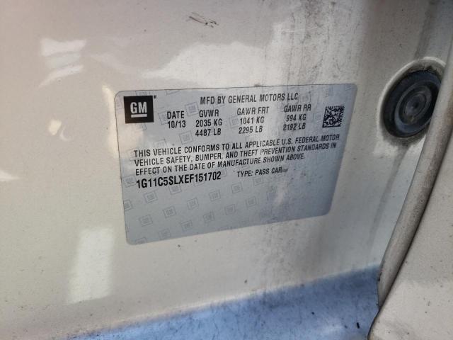 1G11C5SLXEF151702 - 2014 CHEVROLET MALIBU 1LT 米色 照片 12