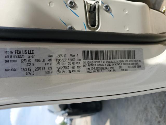 1C4PJMBX0JD610455 - 2018 JEEP CHEROKEE TRAILHAWK WHITE photo 13