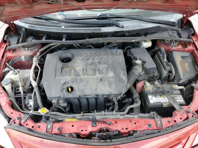 5YFBU4EE6DP187524 - 2013 TOYOTA COROLLA BASE RED photo 11