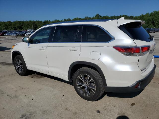 5TDKKRFH5GS185609 - 2016 TOYOTA HIGHLANDER XLE WHITE photo 2