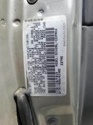 4T1BG22K7YU618494 - 2000 TOYOTA CAMRY CE SILVER photo 13