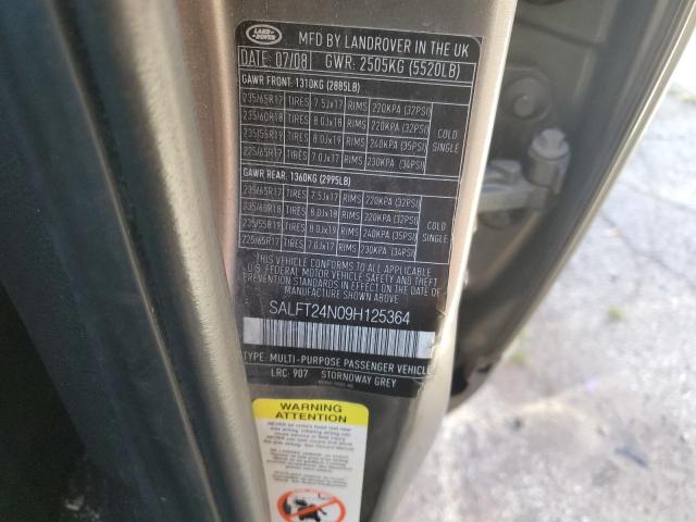 SALFT24N09H125364 - 2009 LAND ROVER LR2 HSE TECHNOLOGY GRAY photo 13