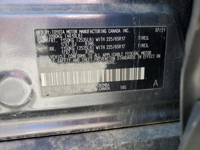 2T3P1RFV3MC230234 - 2021 TOYOTA RAV4 XLE GRAY photo 13