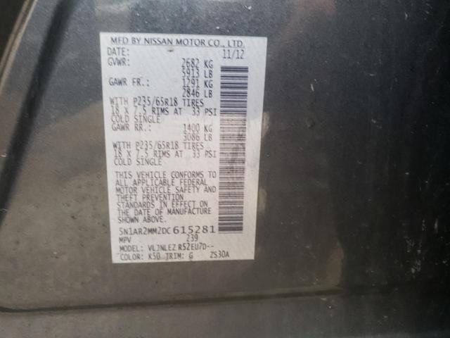 5N1AR2MM2DC615281 - 2013 NISSAN PATHFINDER S BLUE photo 12