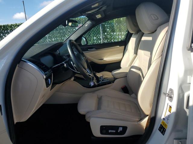 5UX2V1C02M9H22519 - 2021 BMW X4 XDRIVE30I WHITE photo 7