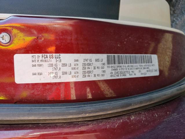 2C4RC1BG9JR277218 - 2018 CHRYSLER PACIFICA TOURING L Qırmızı foto 13