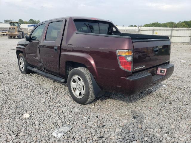 2HJYK16288H502897 - 2008 HONDA RIDGELINE RT BURGUNDY photo 2