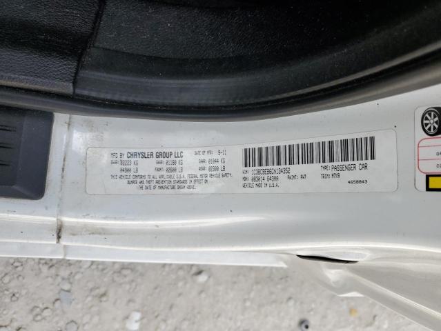 1C3BCBEB6CN134352 - 2012 CHRYSLER 200 TOURING WHITE photo 12