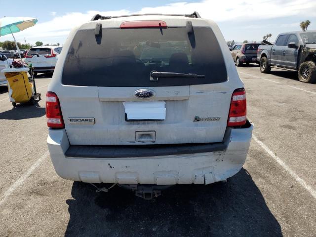 1FMCU5K31AKB91791 - 2010 FORD ESCAPE HYBRID WHITE photo 6