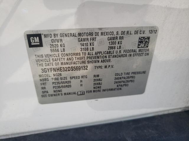 3GYFNHE32DS569132 - 2013 CADILLAC SRX PERFORMANCE COLLECTION Ақ фото 13