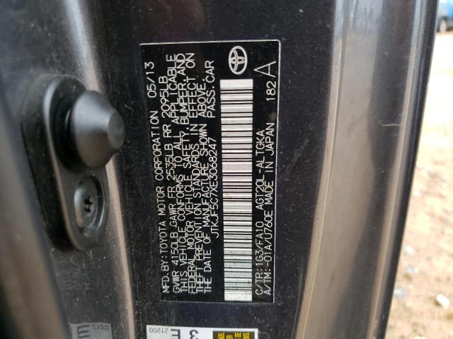 JTKJF5C7XE3068247 - 2014 TOYOTA SCION TC GRAY photo 12