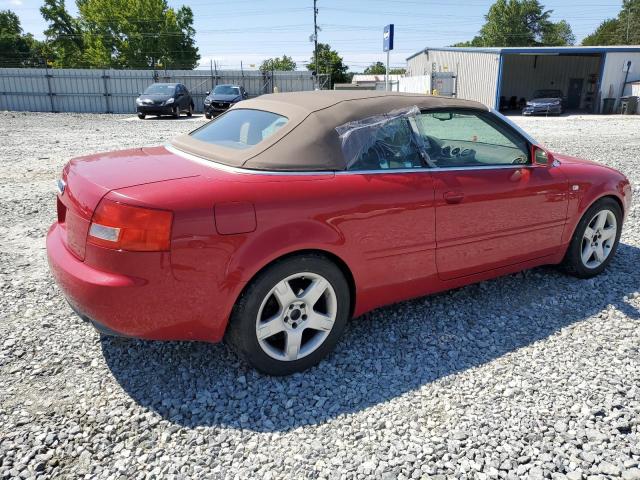 WAUAT48H94K005119 - 2004 AUDI A4 3.0 CABRIOLET BURGUNDY photo 3