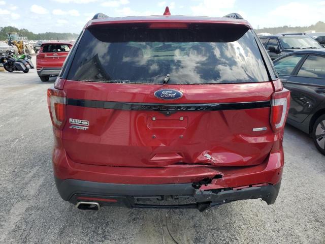 1FM5K8GT8HGB06189 - 2017 FORD EXPLORER SPORT RED photo 6